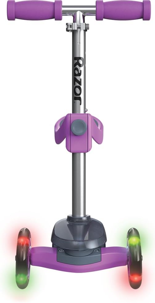 AUCT 16655 - Razor Rollie DLX, 3-Wheel Light-Up Scooter for Younger Children, Seated and Stand-Up Ridin - Image 4