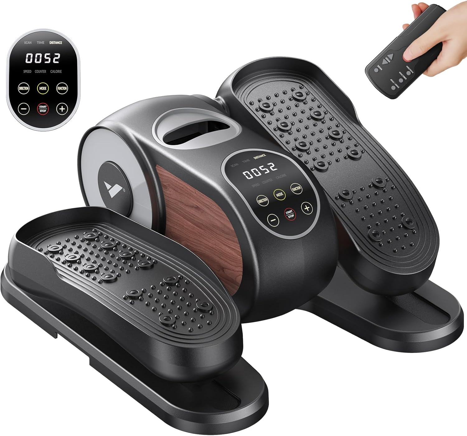 AUCT 17020 - $100 MERACH Under Desk Elliptical Machine, Leg Exerciser While Sitting for Seniors with 12