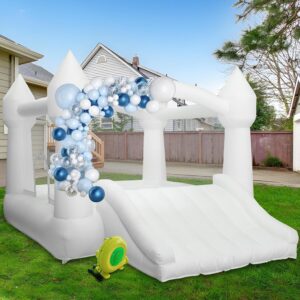 AUCT 16667 - $300 AKSPORT Inflatable Bounce House,White Castle Bounce House for Kids 3-6 Indoor & Outdo