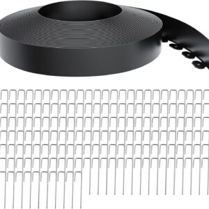 AUCT 17272 - $120 Landscape Edging 4 Inch Tall 150FT with 160Pcs Metal Spikes, Plastic Garden Edging Bo