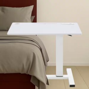 AUCT 14504 - $58 HOMESTOCK 29.72"W, Height-Adjustable Overbed Table, Port