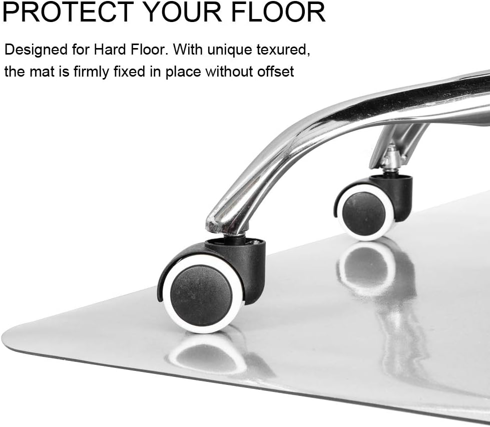 AUCT 14558 - Kuyal Clear Chair mat for Hard Floors 36 x 48 inches Transpa - Image 3