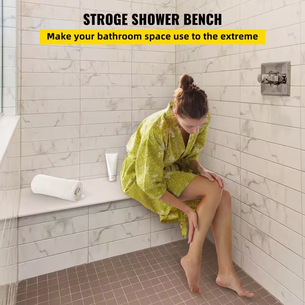AUCT 17363 - $205 Tile Shower Seat 38.2 In. x 11.4 In. x 20 In. Factory Waterproof and 100% Leak-Proof - Image 2