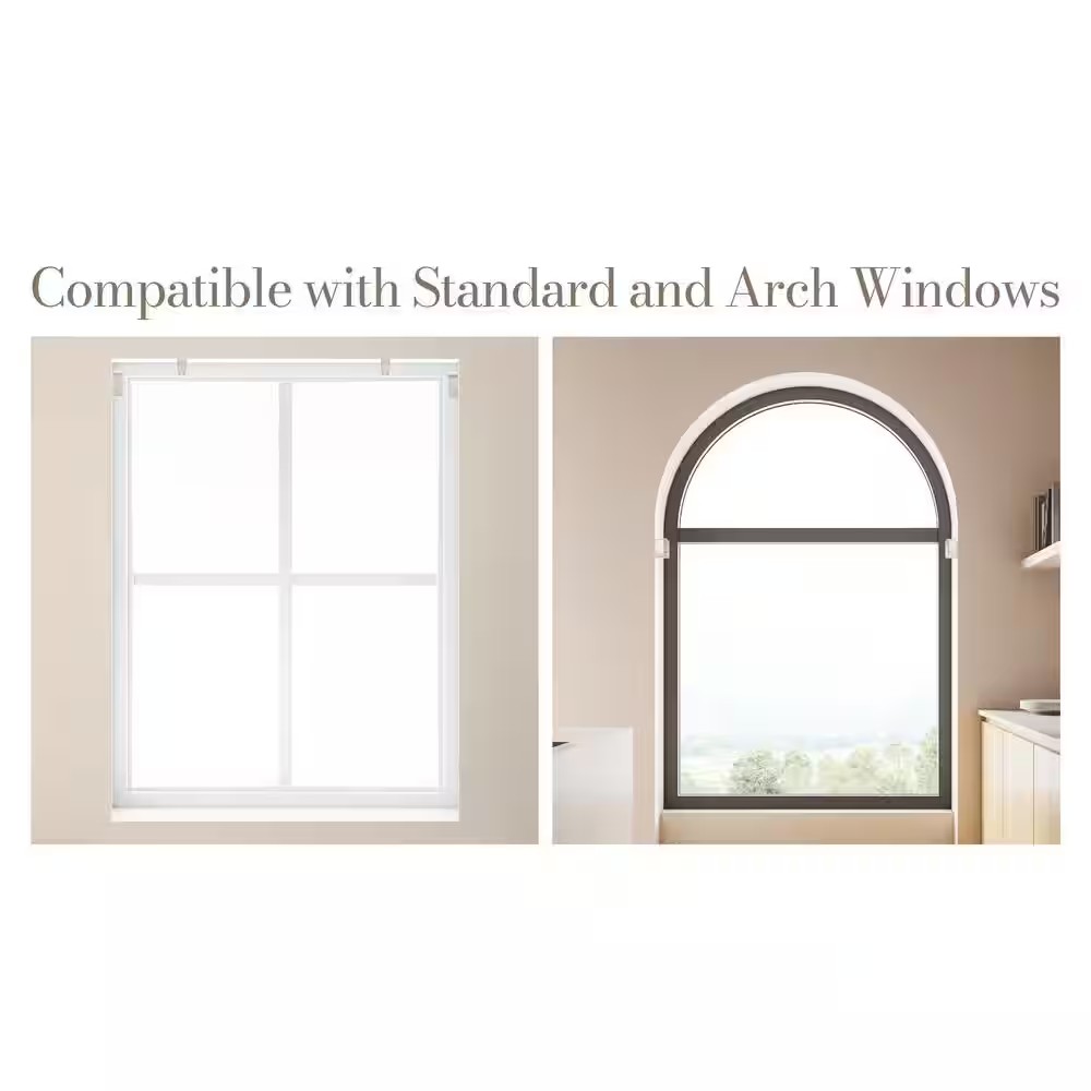 AUCT 17373 - 2 in. and 2.5 in. Cordless Faux Wood Side Mounting Bracket Set in White - Image 2