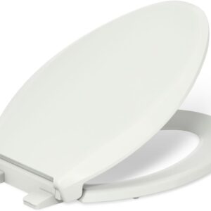 AUCT 16571 - $63 KOHLER 4636-RL-NY Cachet ReadyLatch Elongated Toilet Seat Slow Close, Soft Close Toile