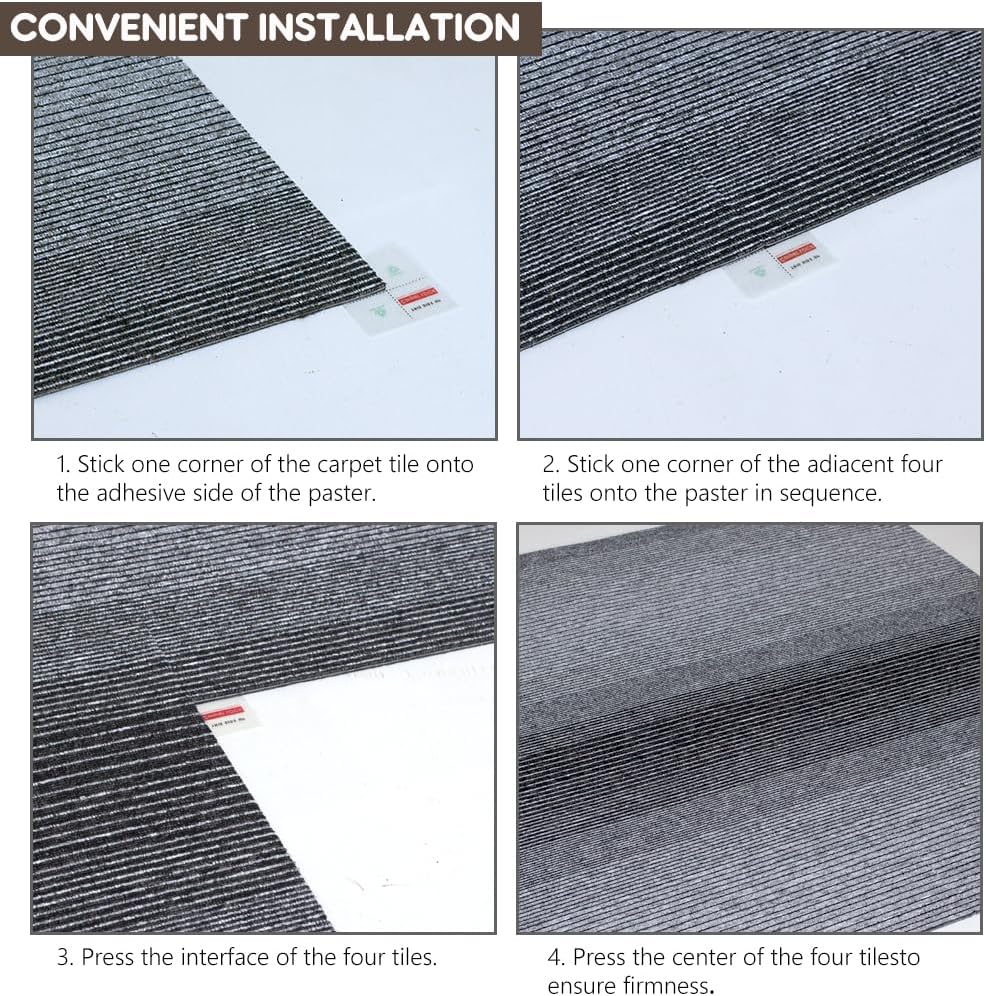 AUCT 17141 - $151 LITA Commercial Carpet Tiles Gradual Gray, 24" x 24" Squares, 18 Tiles, 72 sq ft, Non - Image 4