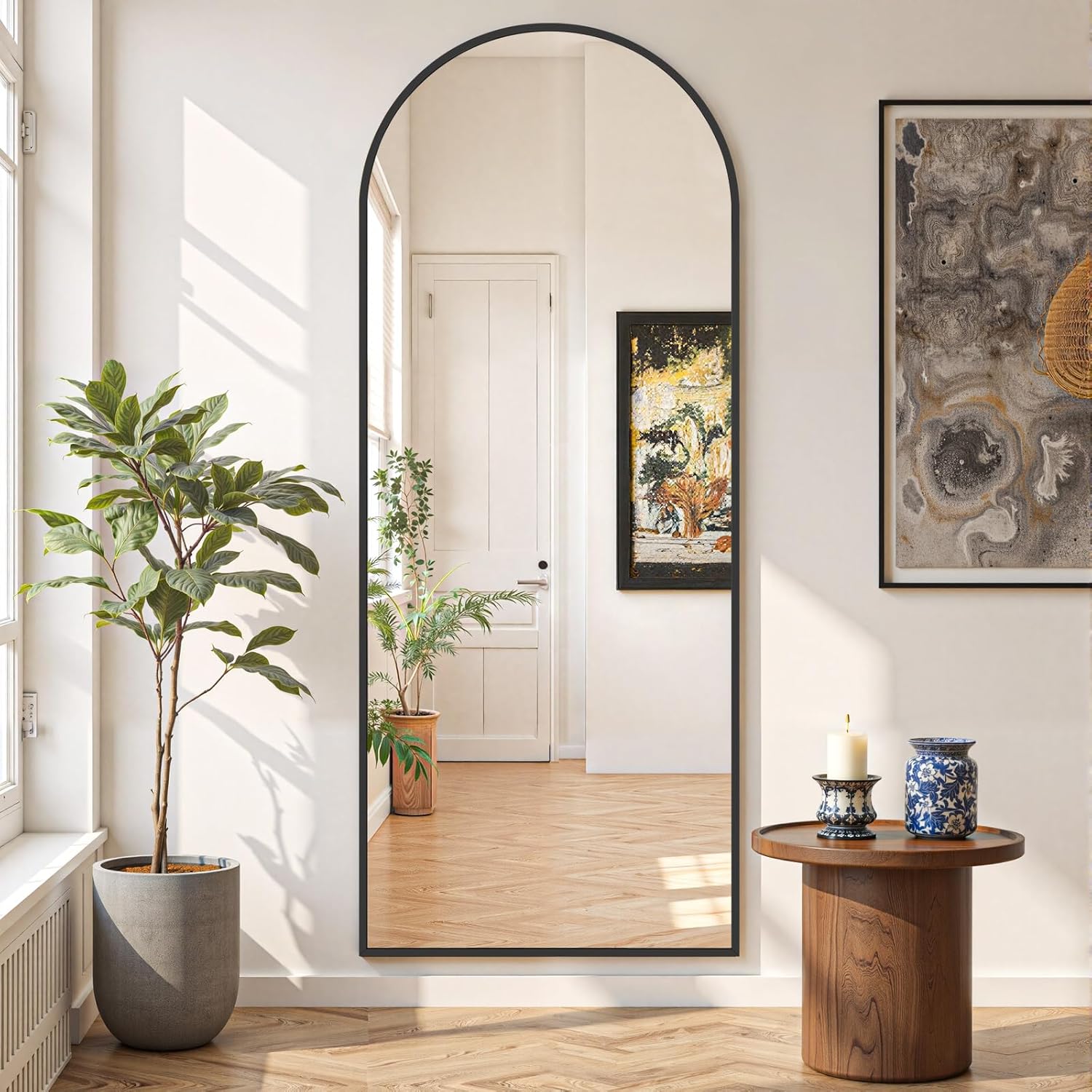 AUCT 14595mm - Mirror Full Length 64"x21" Full Body Floor Mirror with Stand - Image 2