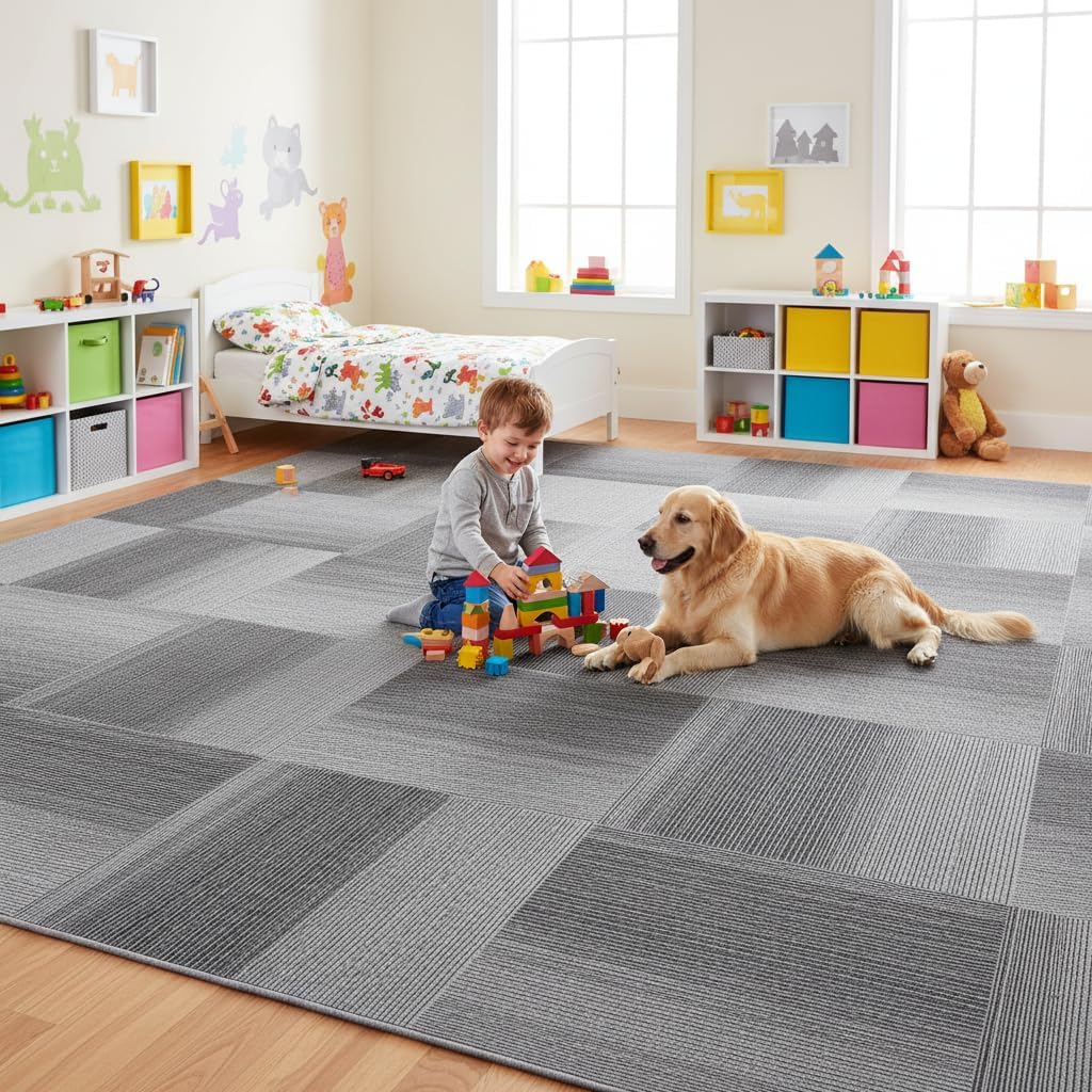 AUCT 17141 - $151 LITA Commercial Carpet Tiles Gradual Gray, 24" x 24" Squares, 18 Tiles, 72 sq ft, Non - Image 2