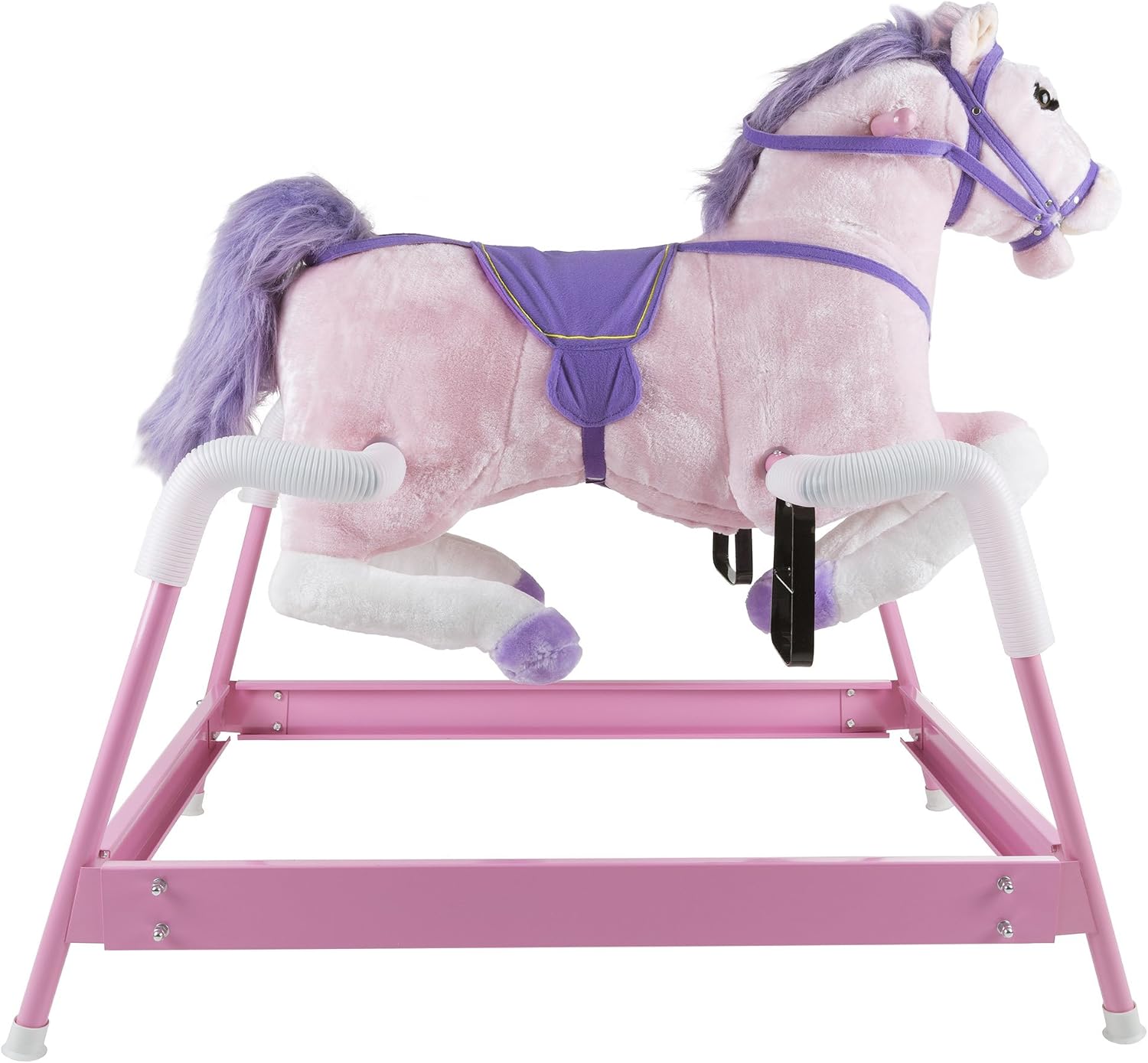 AUCT 14415 - $110 Spring Rocking Horse - Plush Bouncy Ride-On Toy with Fu - Image 2