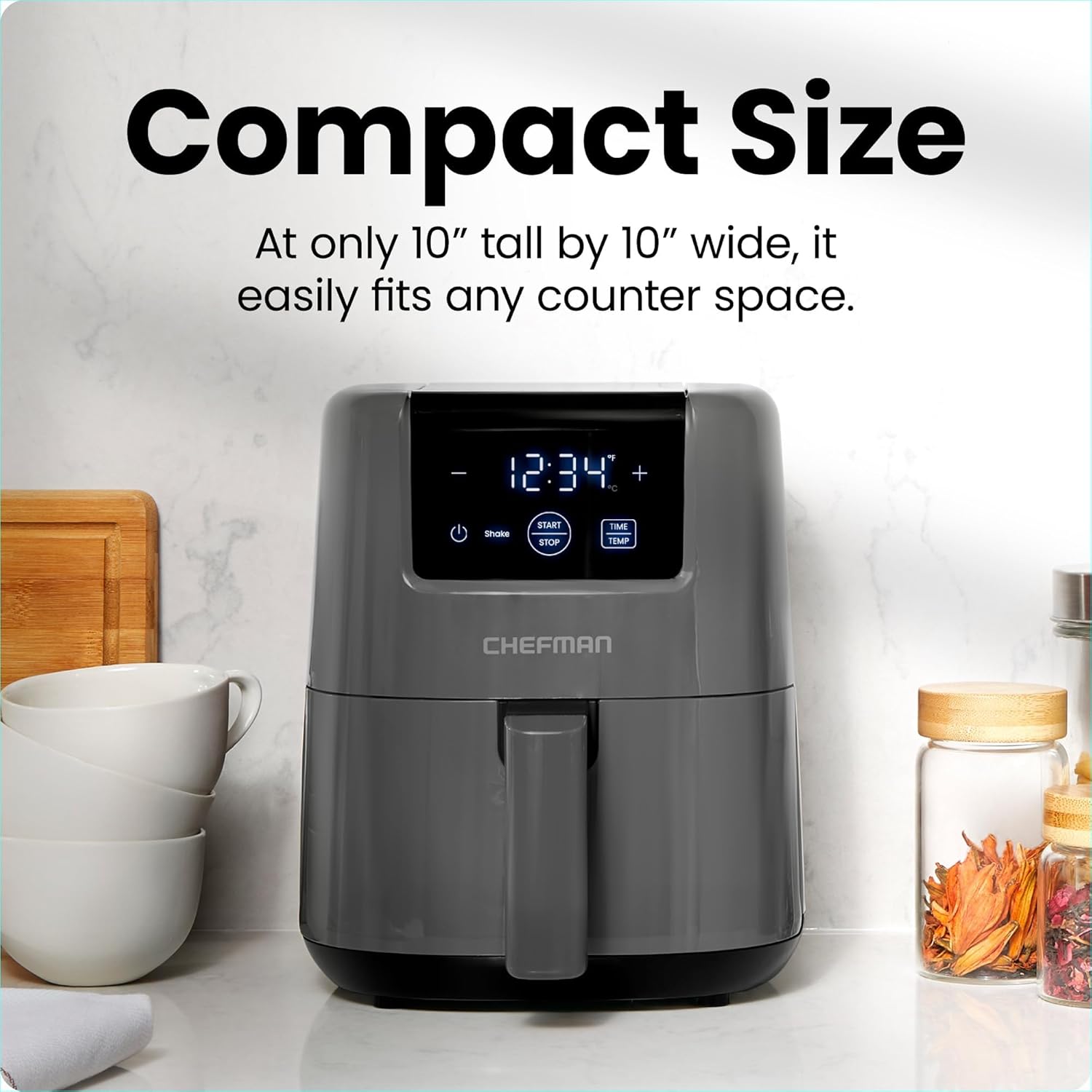 AUCT 14446 - CHEFMAN 2 Qt Mini Air Fryer Digital Space-Saving Compact A - Image 3