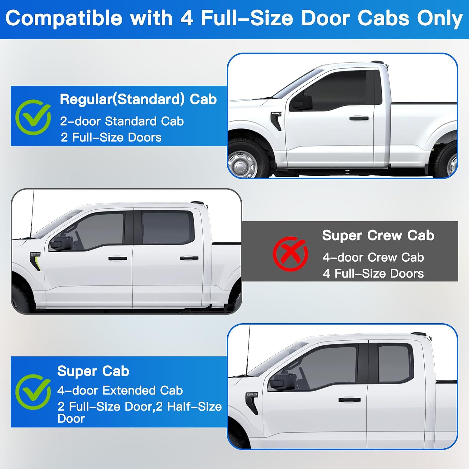 AUCT 15010 - 2Pcs Window Vent Visors, Outside-Mount Window Deflectors, Ra - Image 4