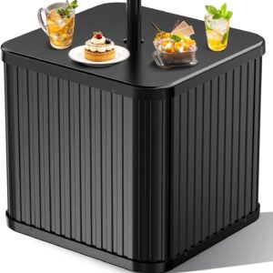 AUCT 14793 - $100 Umbrella Side Table - Hyperzoo Outdoor Patio Table with