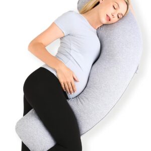 AUCT 14697 - Momcozy Pregnancy Pillows for Side Sleeping, J Shaped Matern