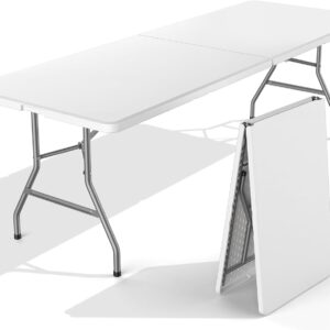 AUCT 14584 - $79 Sweetcrispy 8 FT Folding Picnic Table Easy to Fold and S