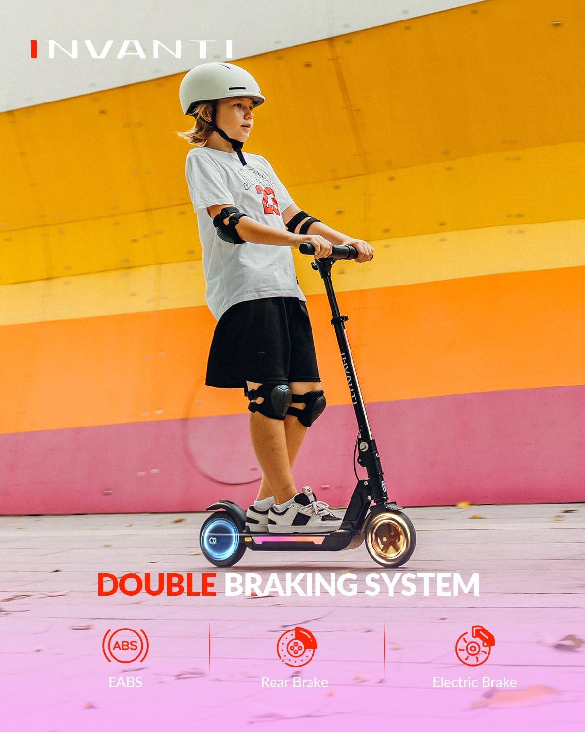 AUCT 17351 - $200 INVANTI KS03 Electric Scooter for Kids Ages 8+, 350W Peak Motor, Max 12mph & 10Miles, - Image 4
