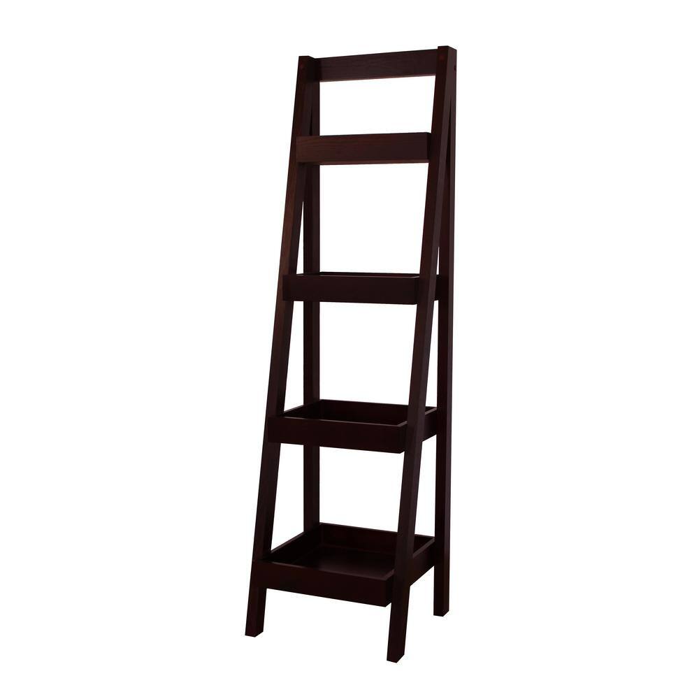 AUCT 14839d - $165 Bathroom Storage Ladder in Walnut - Image 2