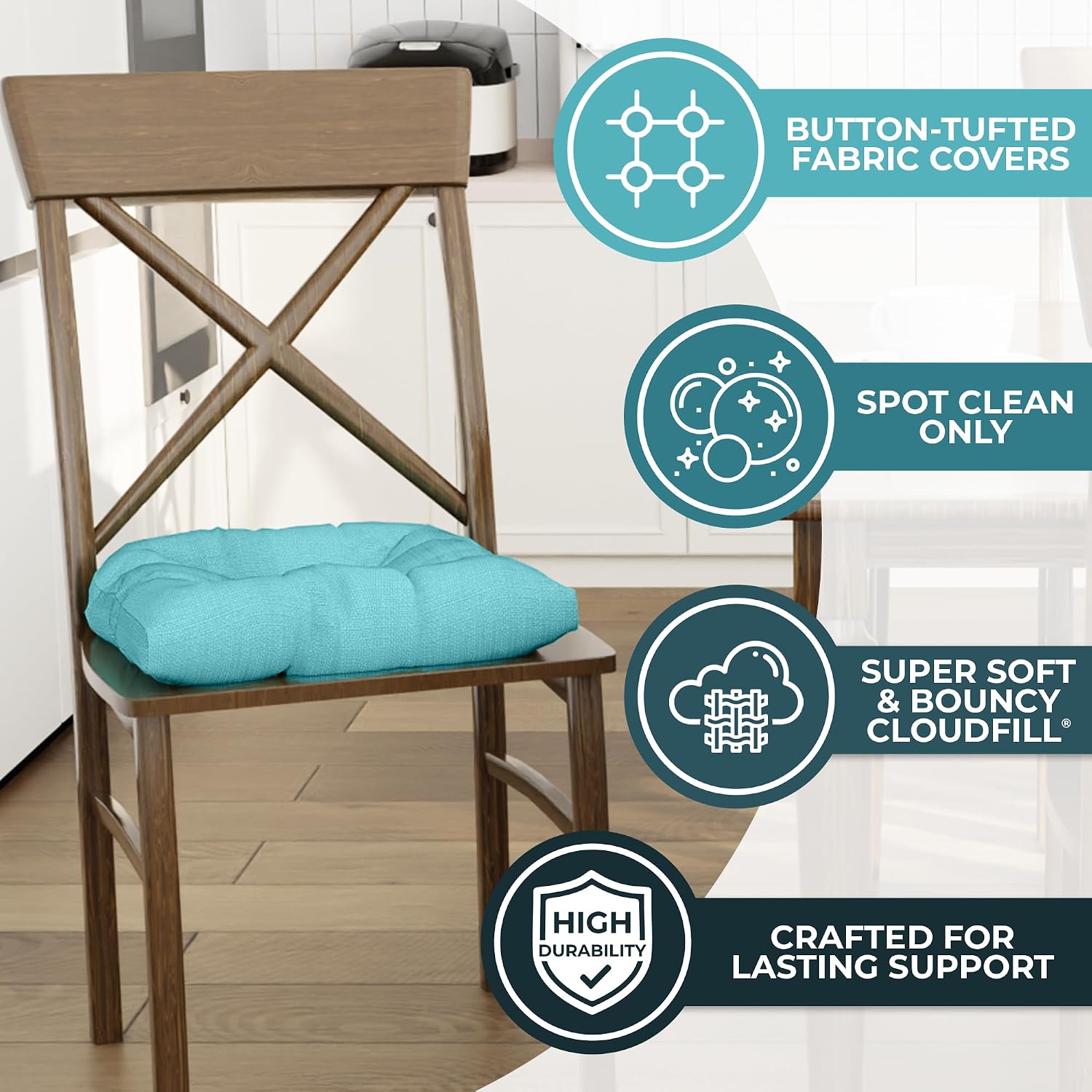 AUCT 14461 - Klear Vu Gripper Overstuffed Universal Non-Slip Dining Chair - Image 2
