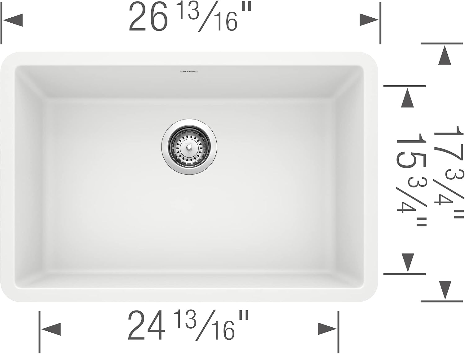 AUCT 14414 - $500 BLANCO, White 522429 PRECIS SILGRANIT Single Bowl Under - Image 3