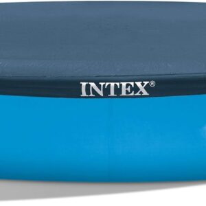 AUCT 17458 - INTEX 28022E Pool Cover: For 12ft Round Easy Set Pools   Includes Rope Tie   Drain Holes
