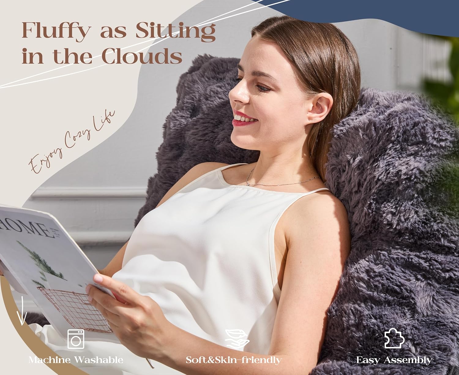 AUCT 14413 - $170 Hobestluk Sofa Couch Foam Sofa for Small Spaces Comfy S - Image 4