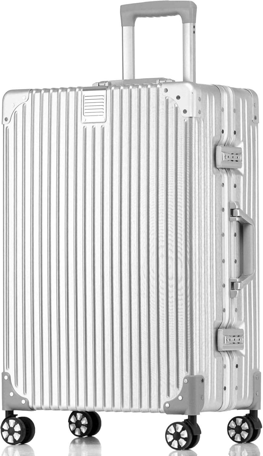 AUCT 17319 - $130 HotWay Checked In Luggage with Spinner Wheels, PC Hard Shell Zipperless Suitcase with