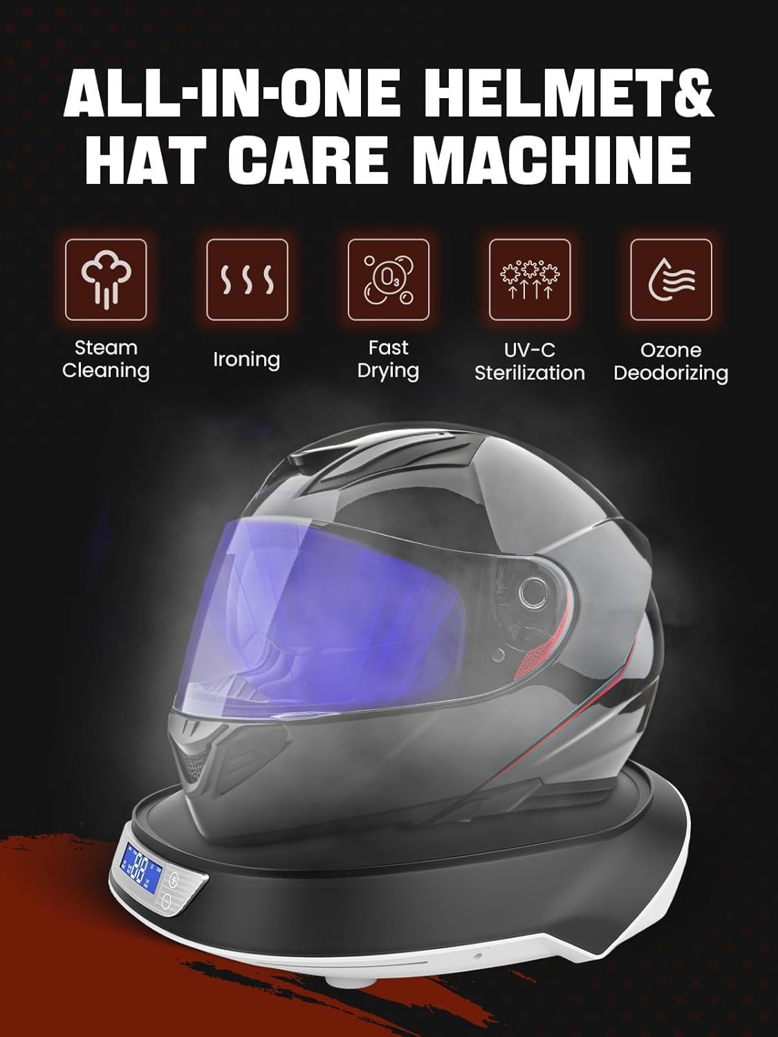 AUCT 16493 - $124 Hat Cleaner, Cap & Helmet Care Machine, Hat Steam Cleaner, Steam Cleaning & Ironing a - Image 2