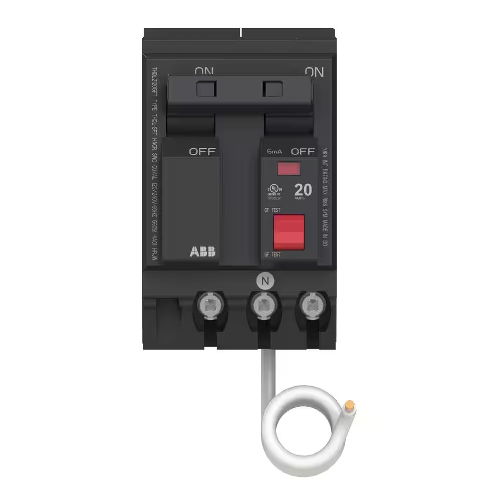 AUCT 14676 - $125 20 Amp Double Pole Ground Fault Breaker with Self-Test