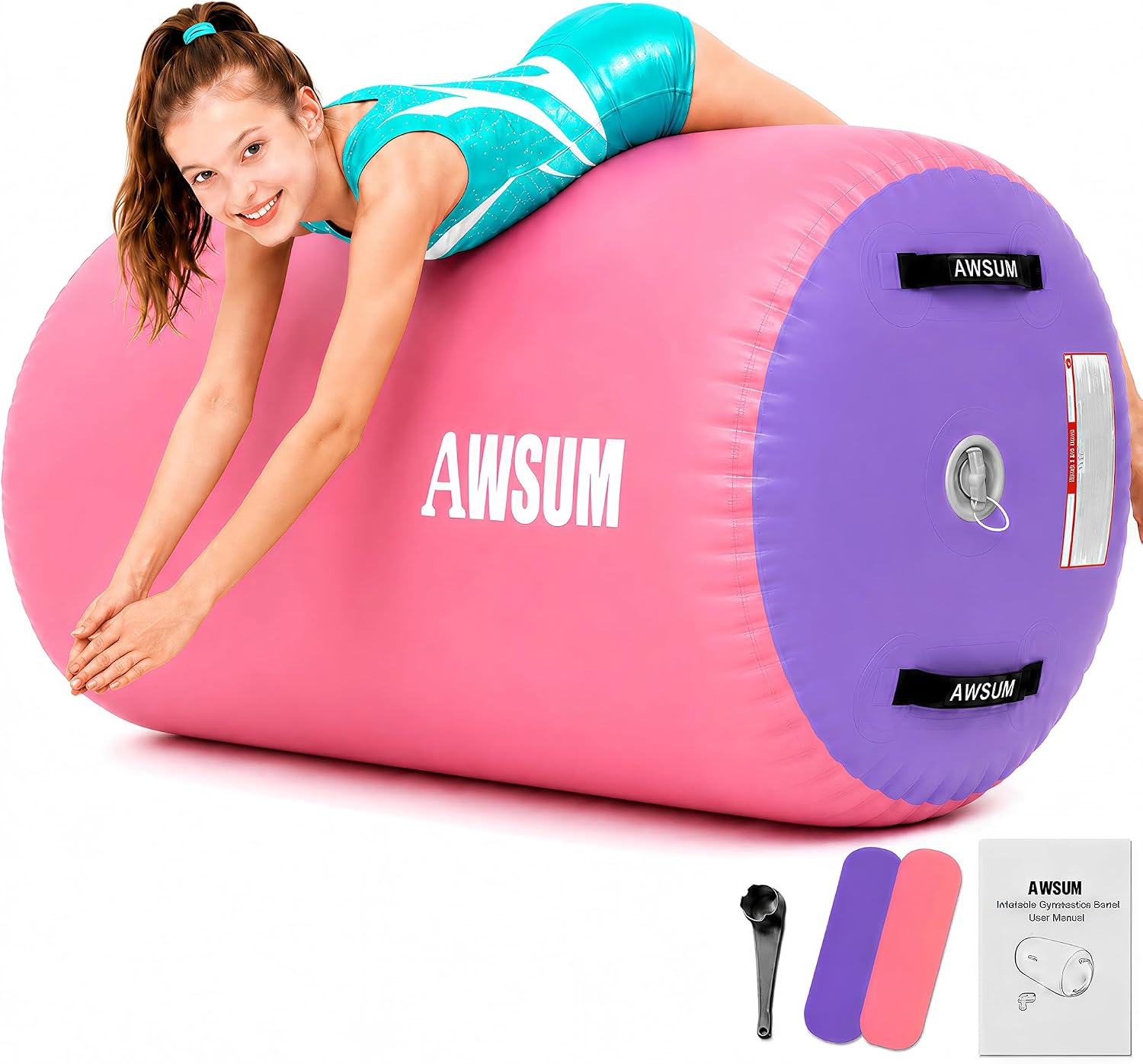 AUCT 17313 - $70 AWSUM Gymnastics Roller Barrel Tumbling Equipment Back Handspring Trainer | Thickened