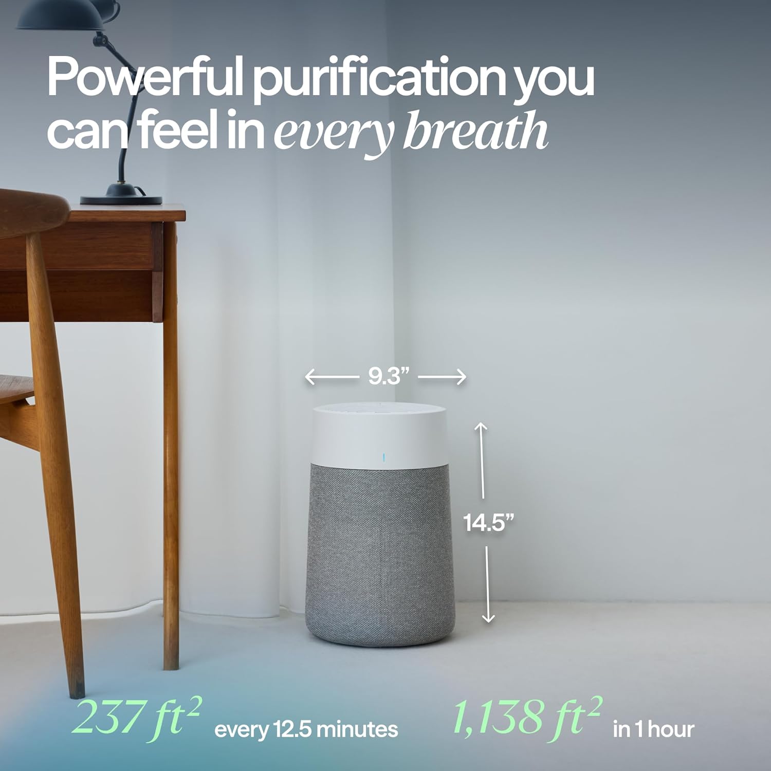 AUCT 17131 - $112 BLUEAIR Blue Pure 511i Max Smart Air Purifier for Bedroom & Small Rooms up to 1,138 S - Image 3