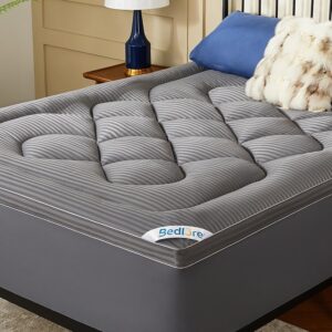 AUCT 14472 - $75 BEDLORE King Mattress Topper, Thick Pillow Top Pad for B