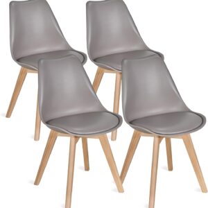 AUCT 14427 - $126 VECELO Dining Chairs Set of 4, Mid-Century Modern Kitch