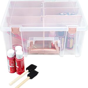 AUCT 16096 - ArtBin 6990RK Super Satchel Double Deep, Portable Art & Craft Organizer with Handle, 1 Pla