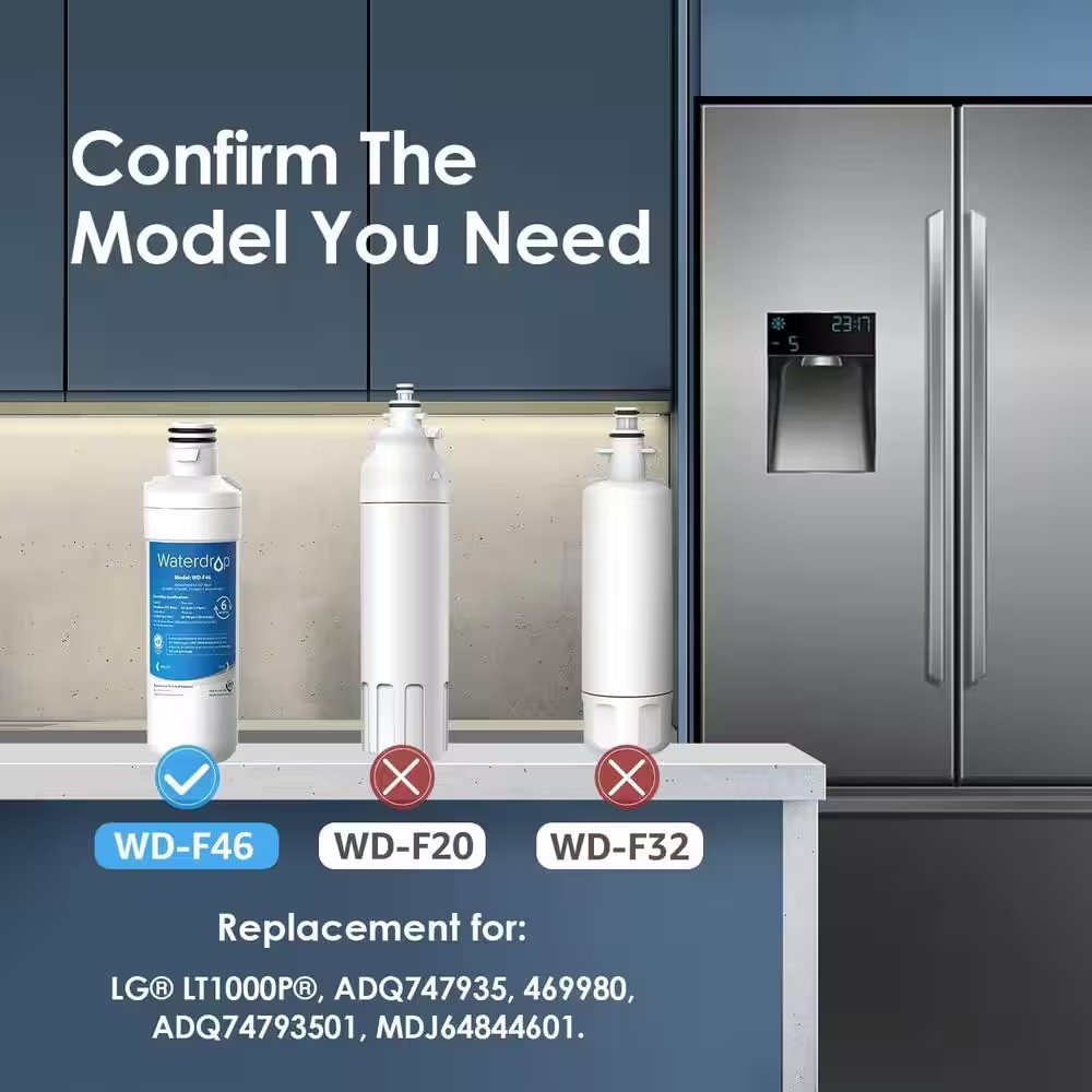 AUCT 17209 - LT1000PC ADQ747935 Refrigerator Water Filter and Air Filter, Replacement for LG LT1000P, L - Image 4