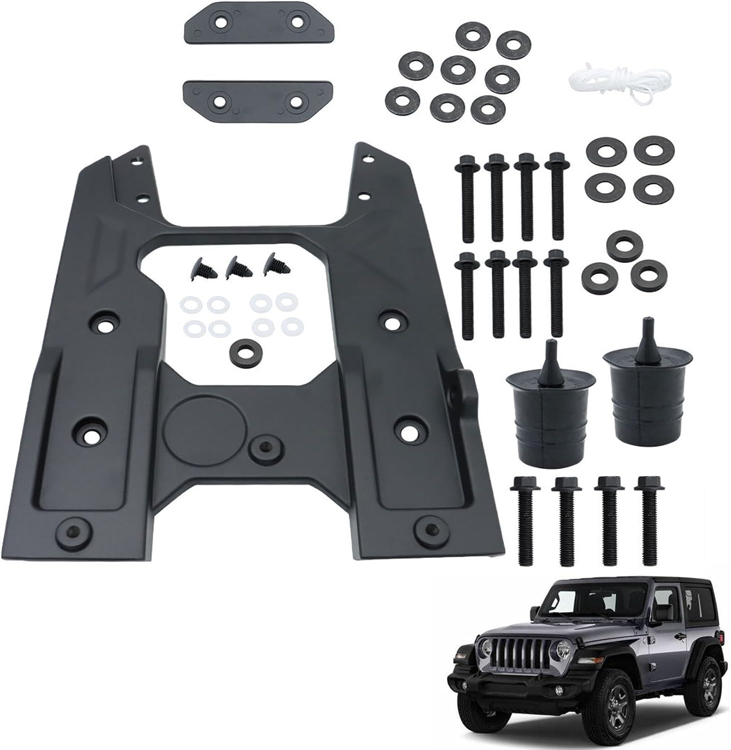 AUCT 16369 - $120 Spare Tire Hinge Reinforcement Kit Aluminum Alloy Replacement for 2018 2019 Wrangler