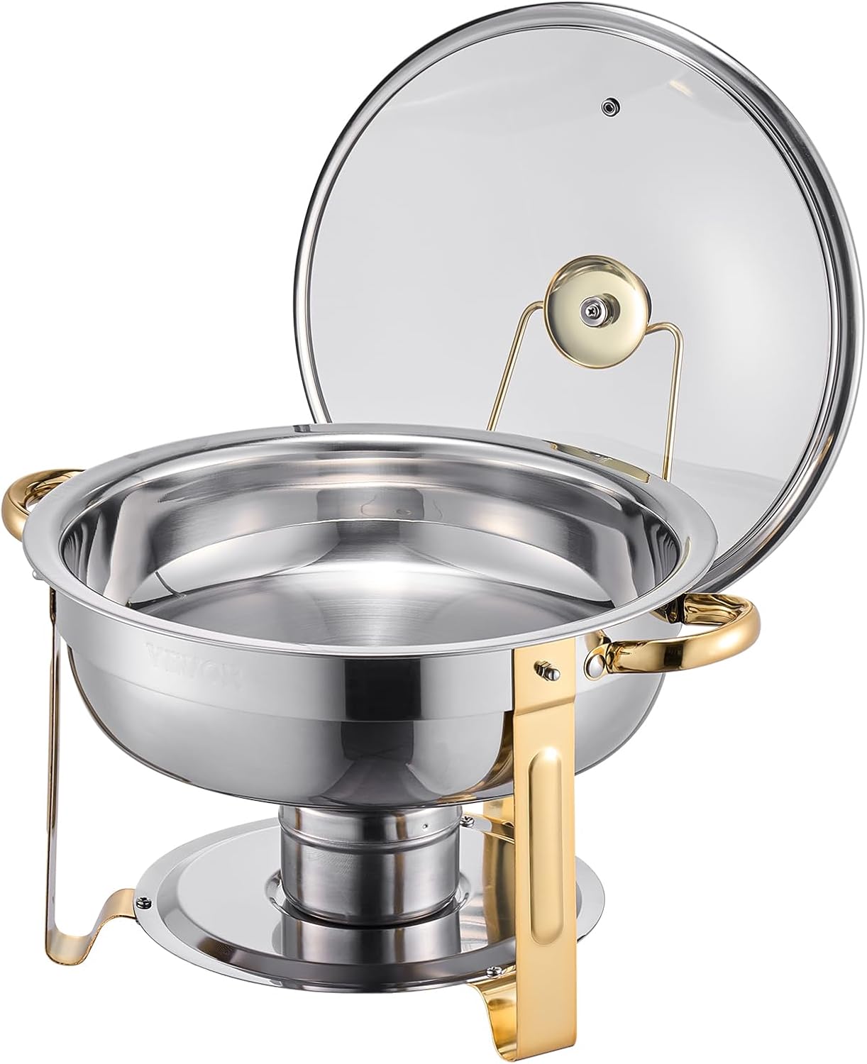 AUCT 15730 - $113 VEVOR Chafing Dish Buffet Set, 5 Qt 4 Pack, Stainless Steel Chafer with 4 Full Size P - Image 4