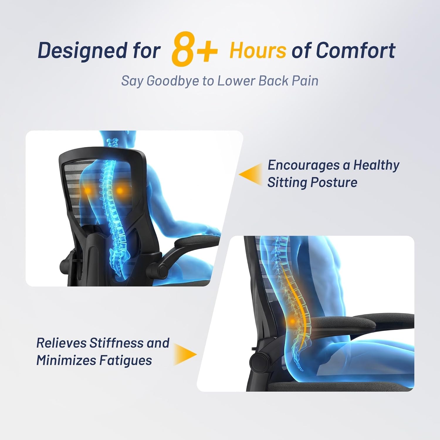AUCT 14488 - $150 Office Desk Chair for Long Hours & Lower Back Pain Reli - Image 4