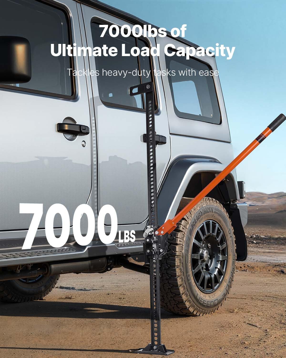 AUCT 14744 - $79 VEVOR Farm Jack 48 inch Utility High Lift, 7000 lbs Capa - Image 2