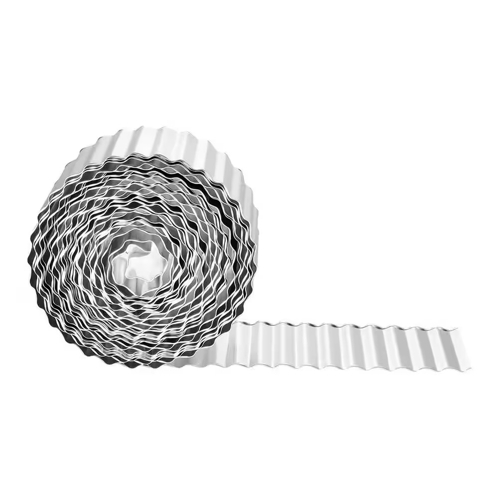 AUCT 17223 - VEVOR Galvanized Steel Landscape Edging, 50 ft. L x 6 in. W x 0.01 in. H Metal Edging for
