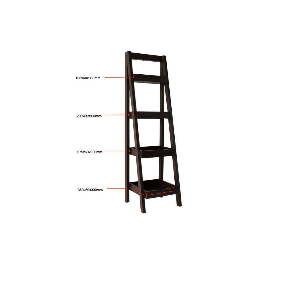 AUCT 14839d - $165 Bathroom Storage Ladder in Walnut - Image 4