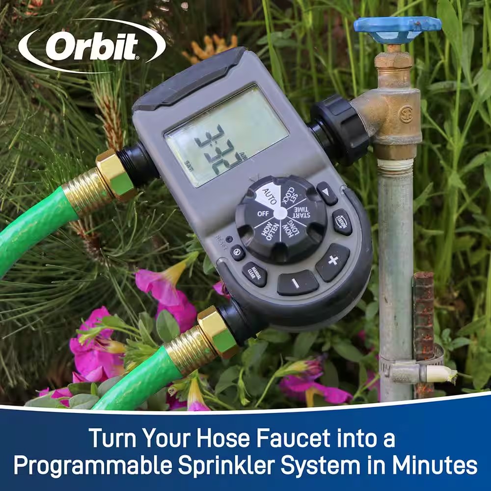 AUCT 17086 - 2-Outlet Programmable Hose Watering Timer Sprinkler Timer - Image 2