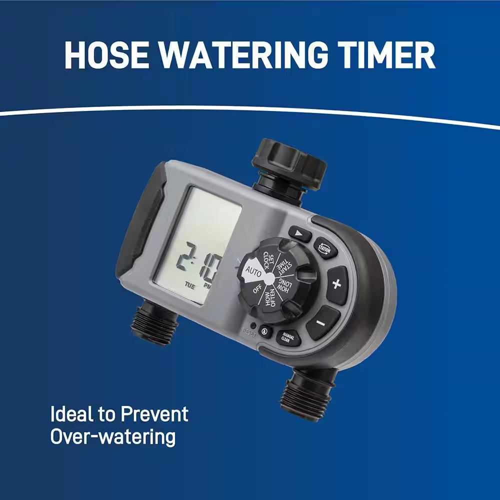 AUCT 17086 - 2-Outlet Programmable Hose Watering Timer Sprinkler Timer - Image 3