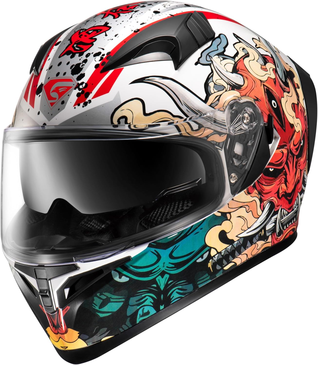 AUCT 14479 - $80 KYPARA Full Face Motorcycle Helmet with Internal Tinted