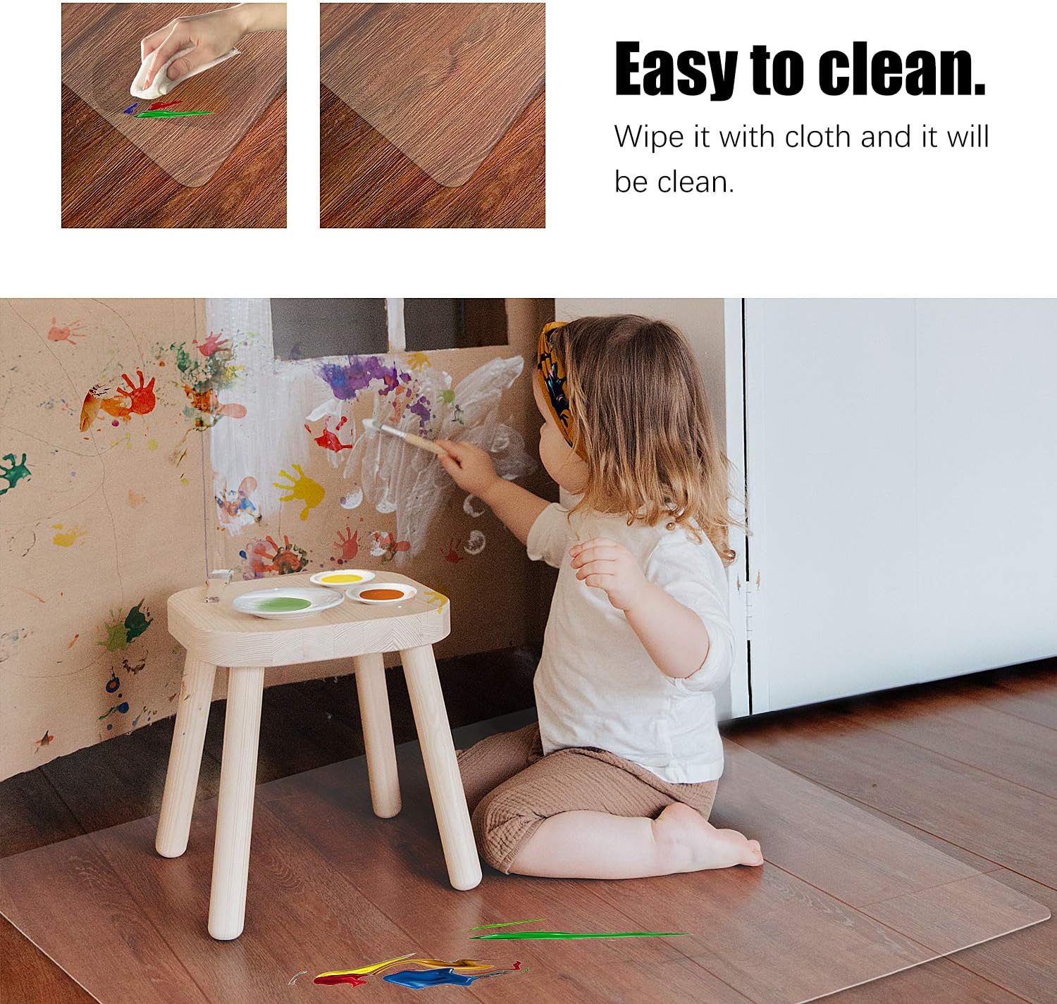 AUCT 14558 - Kuyal Clear Chair mat for Hard Floors 36 x 48 inches Transpa - Image 4