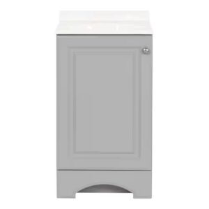 AUCT 14513 - $129 19 in. Single Sink Pearl Gray Bath Vanity with White Cu