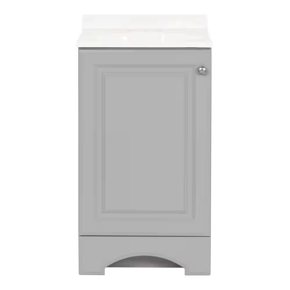 AUCT 14513 - $129 19 in. Single Sink Pearl Gray Bath Vanity with White Cu