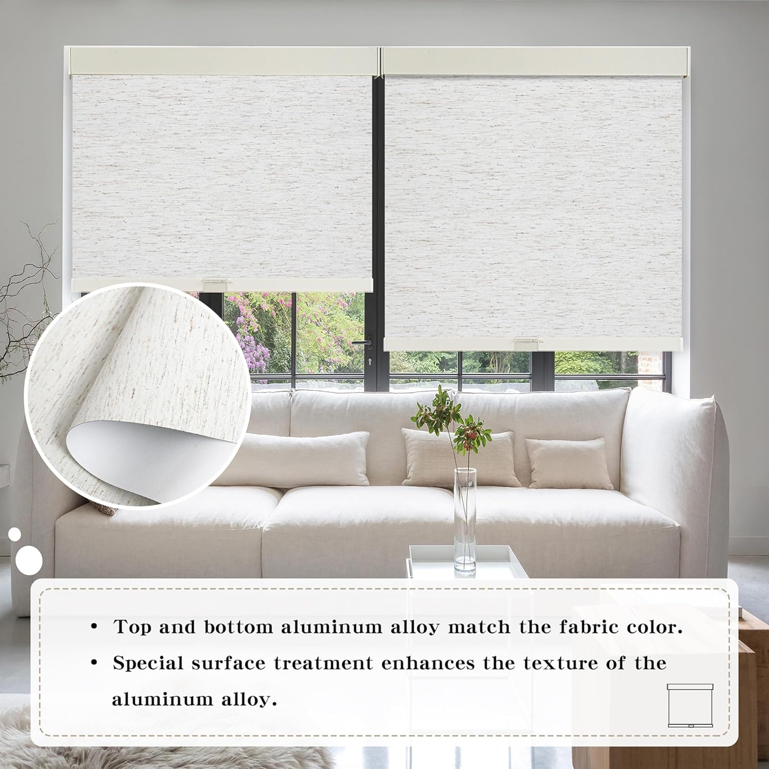 AUCT 14491 - $59 SUNOFF Cordless Blackout Roller Shades Blinds for Window - Image 3