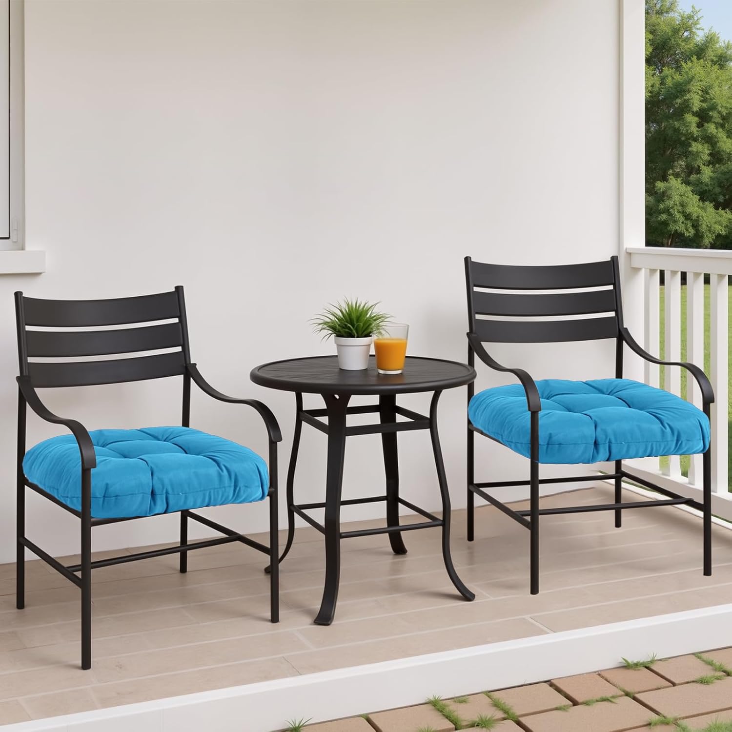 AUCT 14471 - MTMR Water-Repellent Outdoor Chair Cushions Set of 2, 19"X19 - Image 2