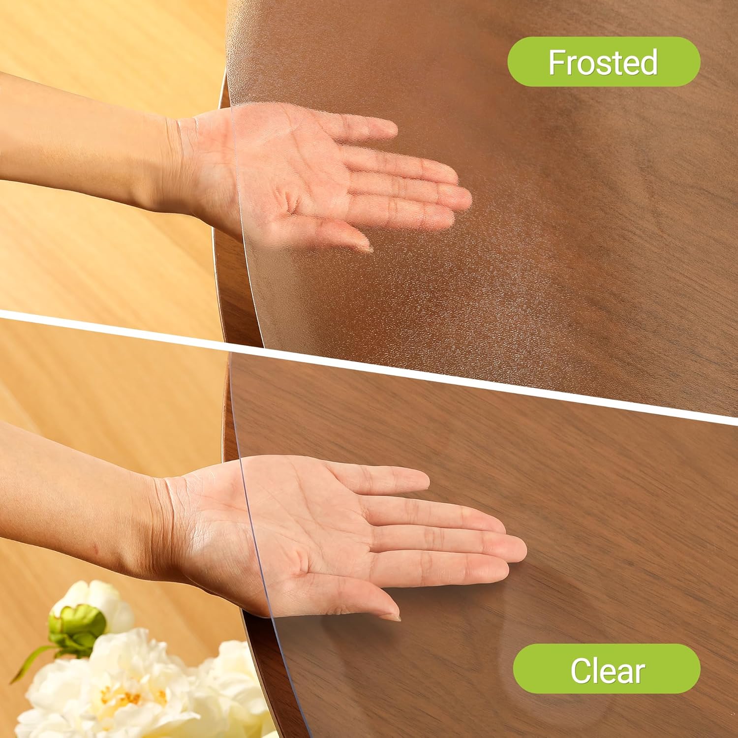 AUCT 14473 - $54 ETECHMART Clear Round Table Cover Protector 48', 2.0mm T - Image 4