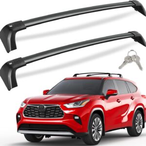 AUCT 17015 - $80 KINGGERI Lockable 260lbs Cross Bars Roof Racks Fit for Toyota Highlander 2020-2026 XLE