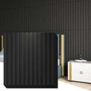 AUCT 16993 - Art3d Slat Wall Panel, 3D Fluted Textured Panel 12-Tile 19.7 x 19.7in. - Cover 32 Sq.Ft.,